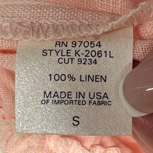 NWT | Krisa | Sleeveless Crop Linen Jumpsuit | Light Pink | Small - Picture 6 of 13